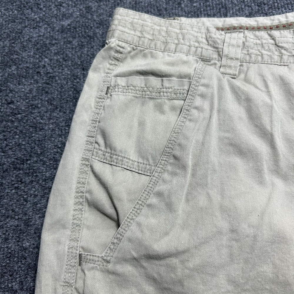 Columbia Men's 38 Cotton Cargo Shorts Beige Flat Front Pockets Button Outdoor - Picture 7 of 14